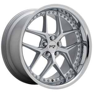 20x9 5x120 Niche Wheels M225 Vice Matte Silver 35 offset 72.56 hub