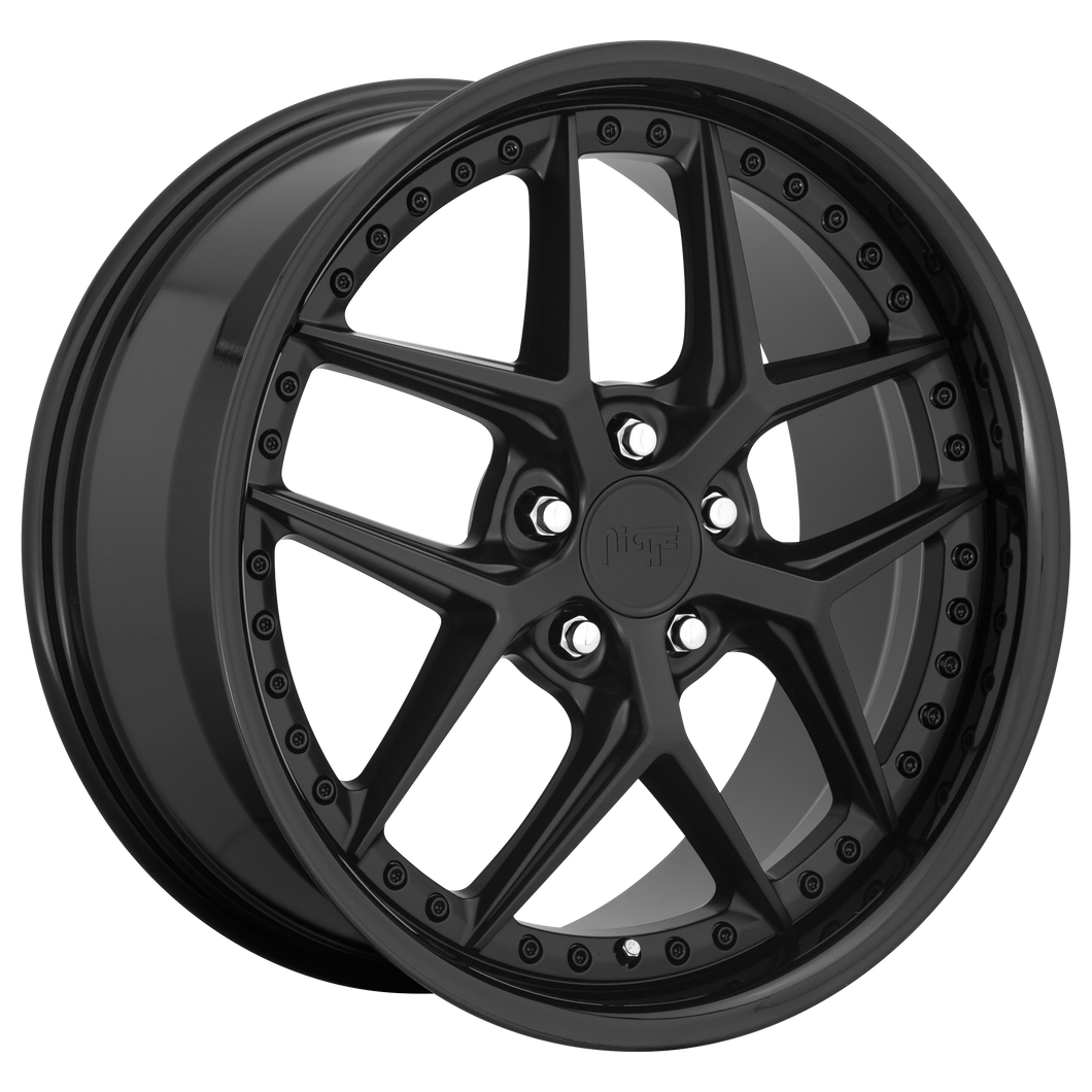 19x8.5 5x112 Niche Wheels M226 Vice Gloss Black Matte Black 42 offset 66.5 hub