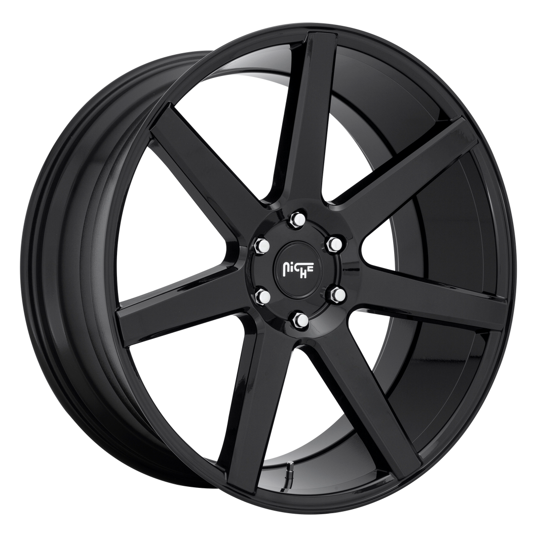 24x10 6x135 Niche Wheels M230 Future Gloss Black 30 offset 87.1 hub