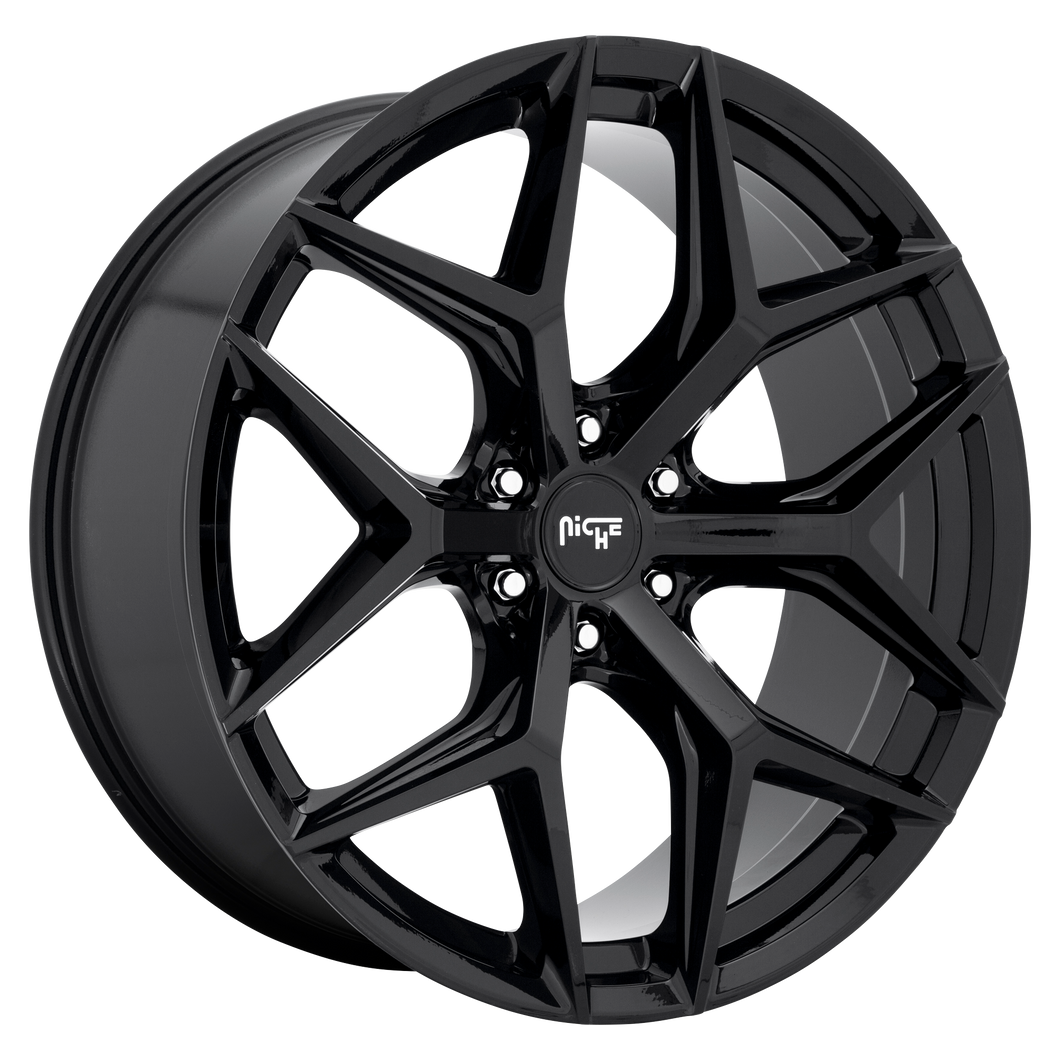 22x9.5 6x120 Niche Wheels M231 Vice SUV Gloss Black 30 offset 67.06 hub