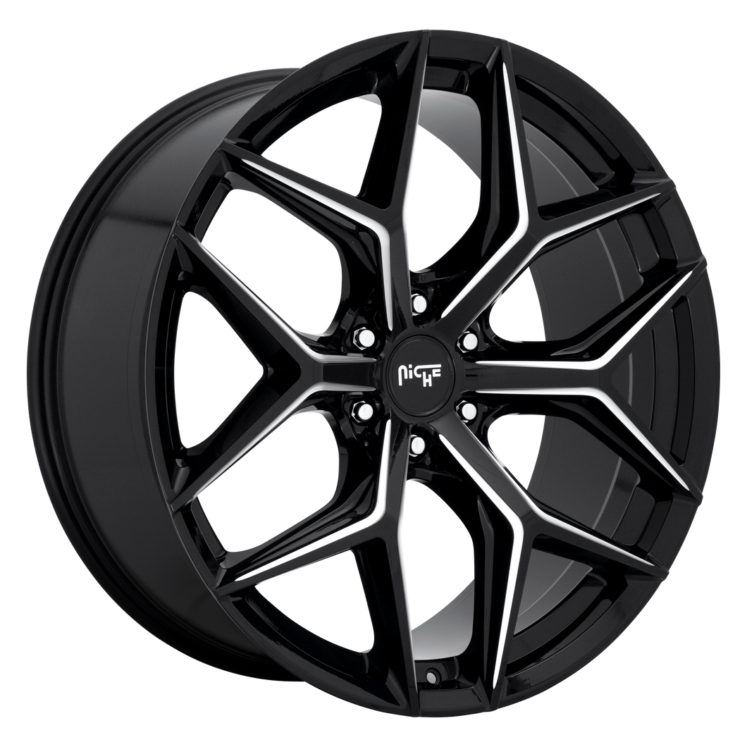 24x10 6x135 Niche Wheels M232 Vice SUV Gloss Black Milled 30 offset 87.1 hub