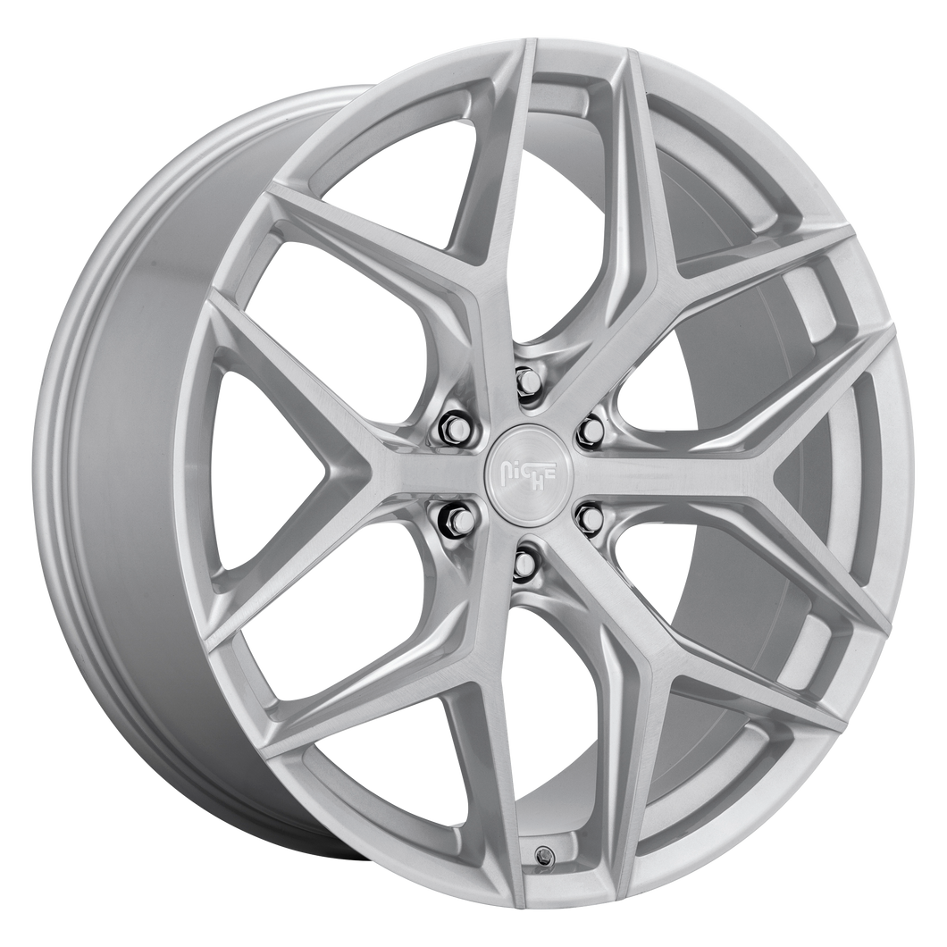 24x10 6x139.7 Niche Wheels M233 Vice SUV Gloss Silver Brushed 30 offset 106.1 hub