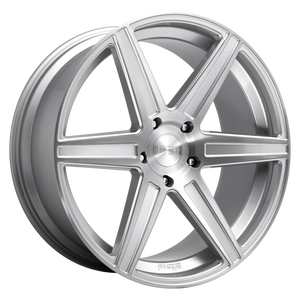 24x10 5x150 Niche Wheels M235 Carina Gloss Silver Brushed 30 offset 110.1 hub