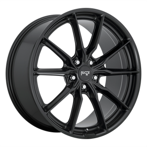 18x8 5x112 Niche Wheels M238 Rainier Matte Black 42 offset 66.56 hub