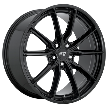 19x8.5 5x112 Niche Wheels M240 Rainier Gloss Black 42 offset 66.5 hub