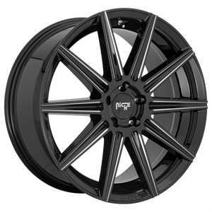 20x10.5 5x112 Niche Wheels M243 Tifosi Gloss Black Milled 27 offset 66.56 hub