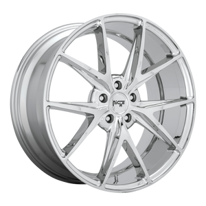 22x9 5x114.3 Niche Wheels M248 Misano Chrome 38 offset 72.7 hub