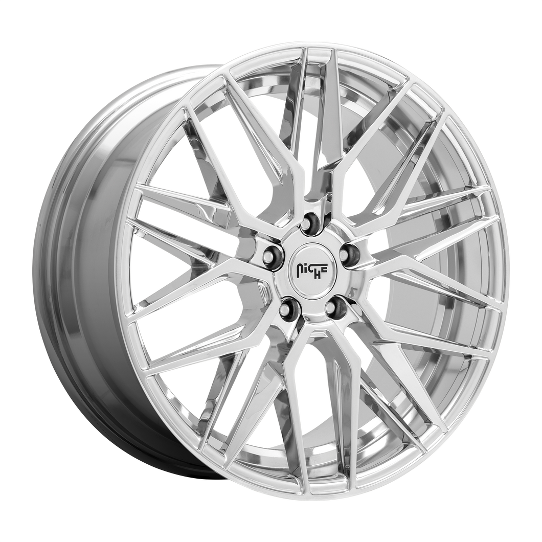 20x9 5x112 Niche Wheels M249 Gamma Chrome 38 offset 66.5 hub