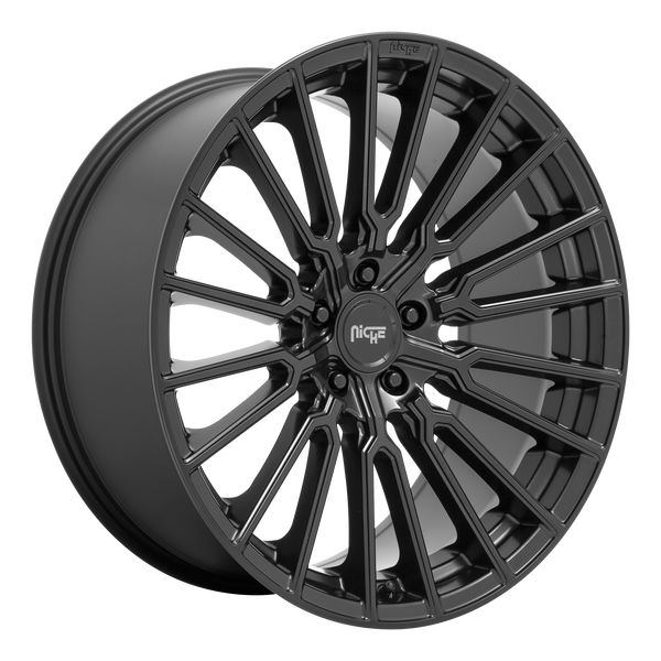 22x10 5x120 Niche Wheels M250 Premio Matte Black 30 offset 74.1 hub