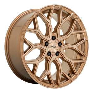 22x10 5x130 Niche Wheels M263 Mazzanti Bronze Brushed 30 offset 84.2 hub