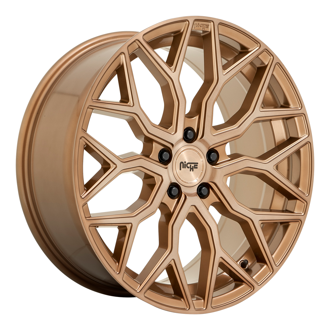 22x10 5x130 Niche Wheels M263 Mazzanti Bronze Brushed 30 offset 84.2 hub