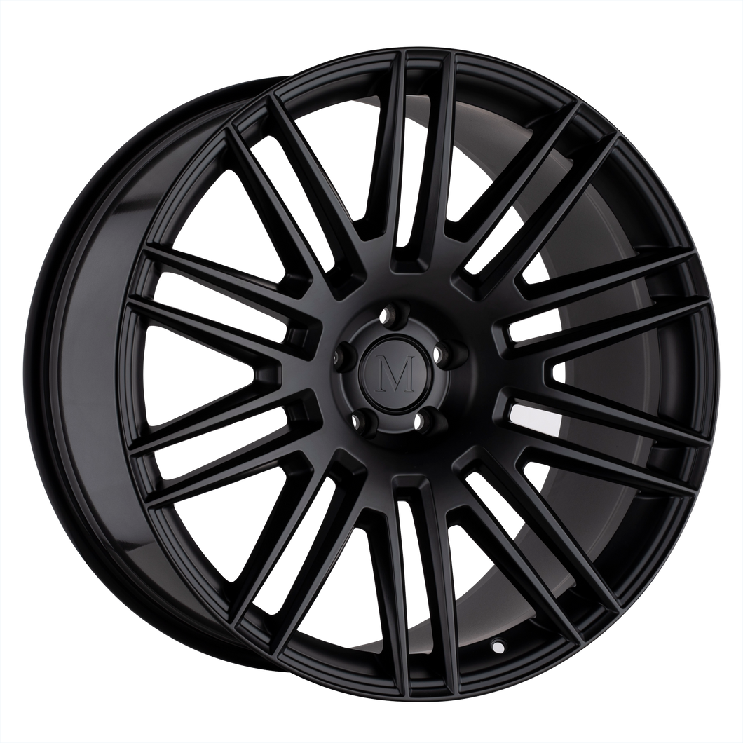 19x9.5 5x112 Mandrus Wheels Estate Matte Black 29 offset 66.56 hub