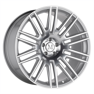 20x10 5x112 Mandrus Wheels Estate Silver With Mirror Face 35 offset 66.56 hub