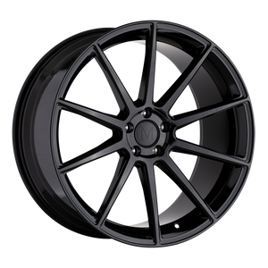 17x8 5x112 Mandrus Wheels Klass Gloss Black 42 offset 66.56 hub