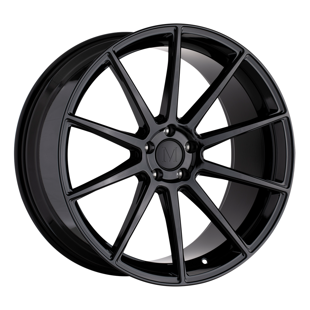 17x8 5x112 Mandrus Wheels Klass Gloss Black 25 offset 66.56 hub