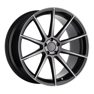 19x8.5 5x112 Mandrus Wheels Klass Gloss Gunmetal With Machined Tinted Face 42 offset 66.56 hub