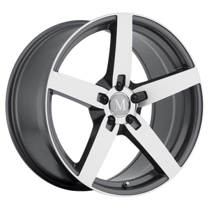 18x8.5 5x112 Mandrus Wheels Arrow Gunmetal With Mirror Cut Face 43 offset 66.56 hub