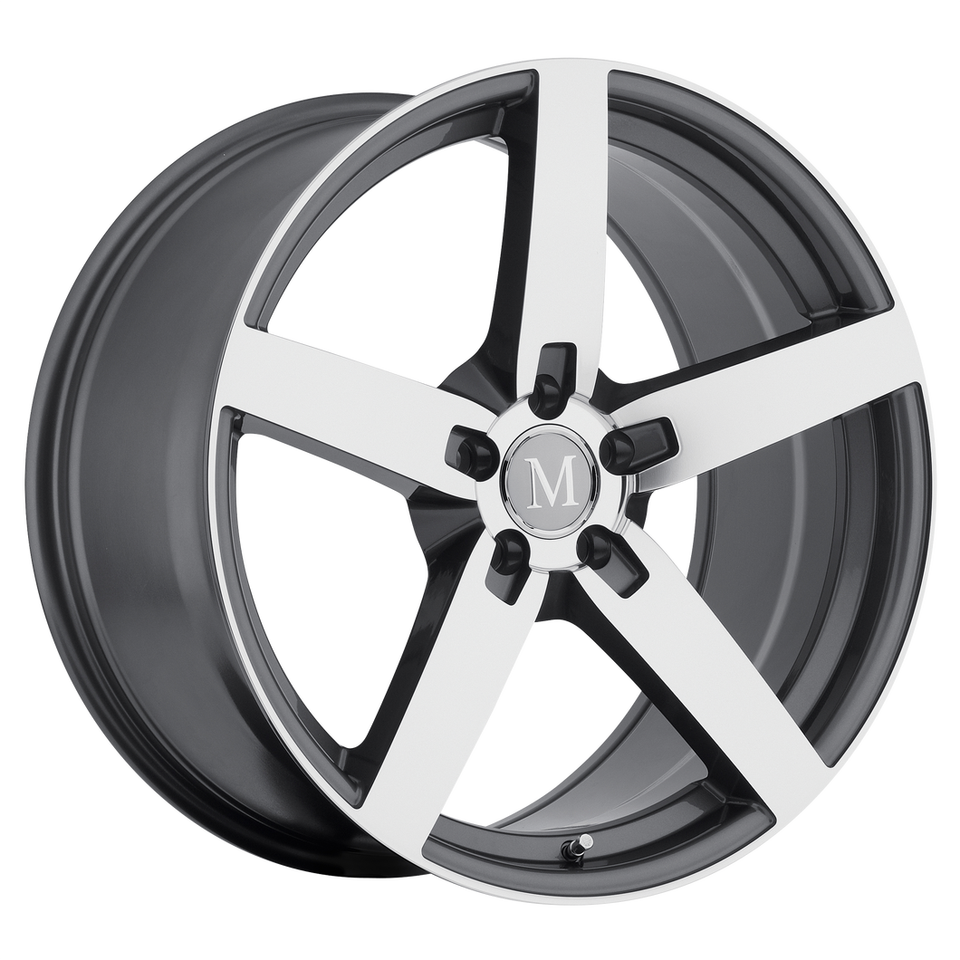 18x8.5 5x112 Mandrus Wheels Arrow Gunmetal With Mirror Cut Face 43 offset 66.56 hub