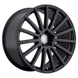 19x9.5 5x112 Mandrus Wheels Rotec Matte Black 53 offset 66.56 hub