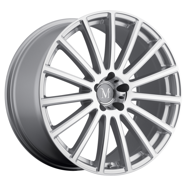 18x9.5 5x112 Mandrus Wheels Rotec Silver With Mirror Cut Face 52 offset 66.56 hub