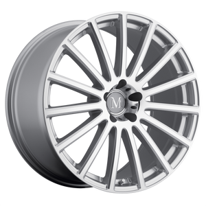 19x9.5 5x112 Mandrus Wheels Rotec Silver With Mirror Cut Face 53 offset 66.56 hub