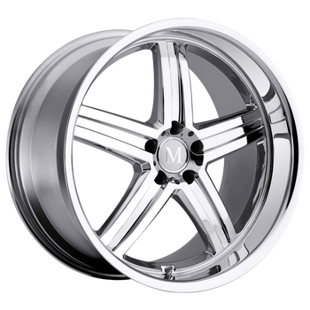 18x8.5 5x112 Mandrus Wheels Mannheim Chrome 32 offset 66.56 hub