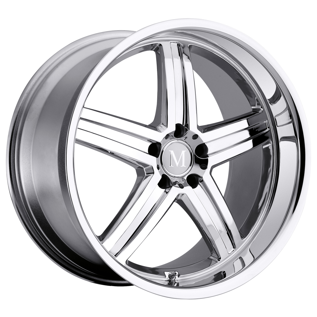 18x8.5 5x112 Mandrus Wheels Mannheim Chrome 32 offset 66.56 hub