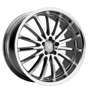 17x8 5x112 Mandrus Wheels Millenium Chrome 32 offset 66.56 hub