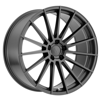 19x9.5 5x112 Mandrus Wheels Stirling Gloss Gunmetal 25 offset 66.56 hub