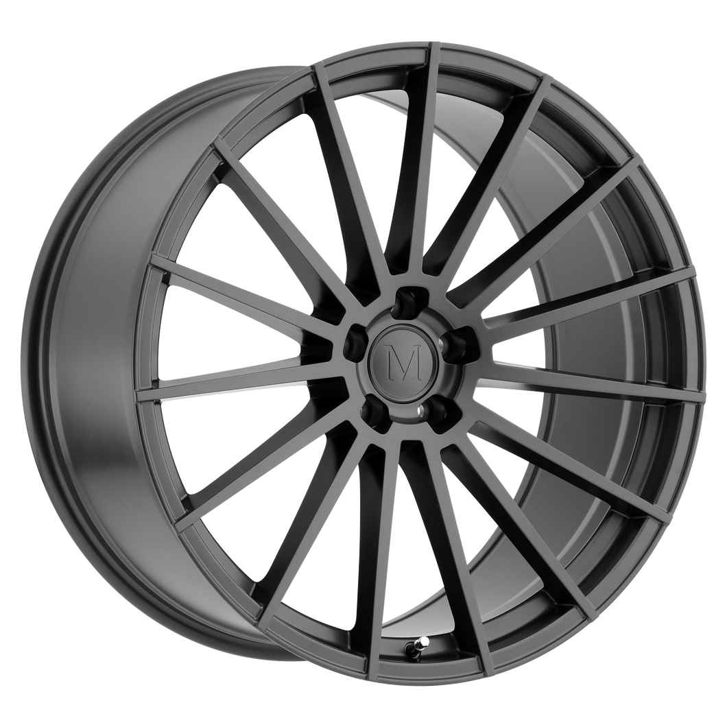 18x9.5 5x112 Mandrus Wheels Stirling Gloss Gunmetal 50 offset 66.56 hub