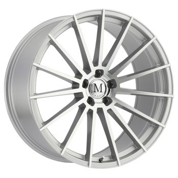 19x9.5 5x112 Mandrus Wheels Stirling Silver With Mirror Cut Face 35 offset 66.56 hub