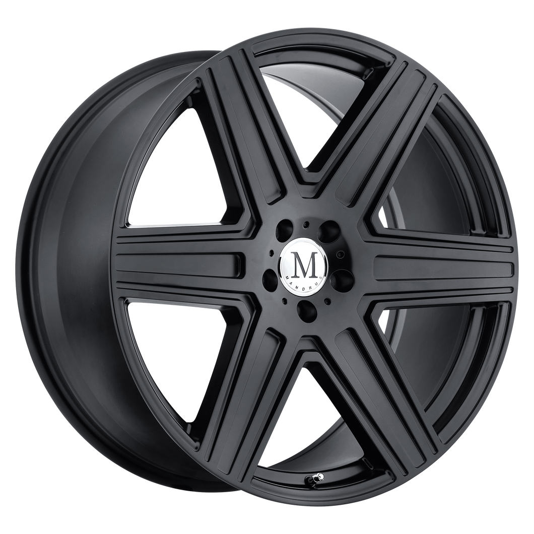 18x9.5 5x112 Mandrus Wheels Atlas Matte Black 25 offset 66.56 hub