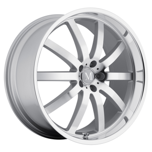 17x8 5x112 Mandrus Wheels Wilhelm Silver With Mirror Cut Face And Lip 25 offset 66.56 hub