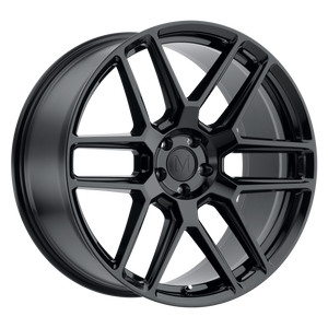 19x9.5 5x112 Mandrus Wheels Otto Gloss Black 25 offset 66.56 hub