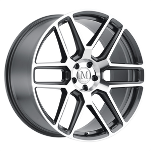 18x8.5 5x112 Mandrus Wheels Otto Gunmetal With Mirror Cut Face 42 offset 66.56 hub