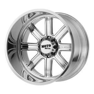 22x12 Blank Moto Metal Offroad Wheels MO402 Polished -44  offset  78.3  hub