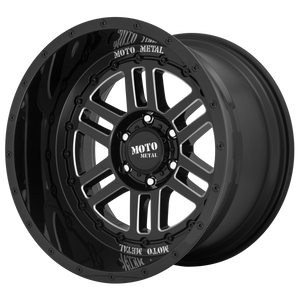 20x10 5x139.7 Moto Metal Offroad Wheels MO800 Deep Six Gloss Black Milled -18  offset  78  hub