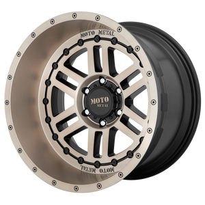 20x12 8x170 Moto Metal Offroad Wheels MO800 Deep Six Satin Black With Bronze Tint -44  offset  125.5  hub