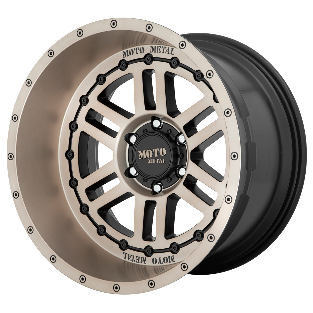 20x12 8x170 Moto Metal Offroad Wheels MO800 Deep Six Satin Black With Bronze Tint -44  offset  125.5  hub