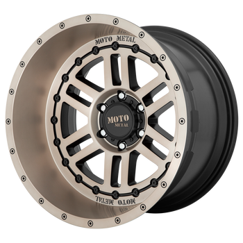 20x10 6x139.7 Moto Metal Offroad Wheels MO800 Deep Six Satin Black With Bronze Tint -18  offset  106.25  hub