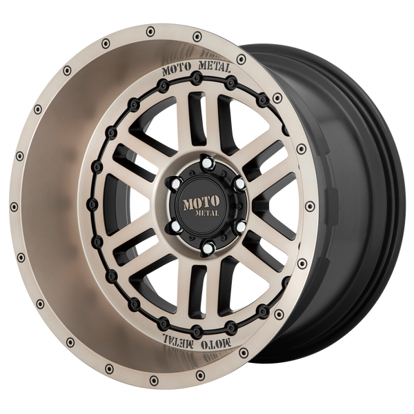 20x10 8x170 Moto Metal Offroad Wheels MO800 Deep Six Satin Black With Bronze Tint -18  offset  125.5  hub