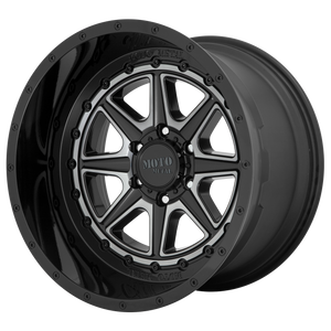 24x12 6x139.7 Moto Metal Offroad Wheels MO801 Phantom Gloss Black With Gray Tint -44  offset  106.25  hub