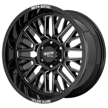 22x10 8x170 Moto Metal Offroad Wheels MO802 Gloss Black Milled -18  offset  125.1  hub