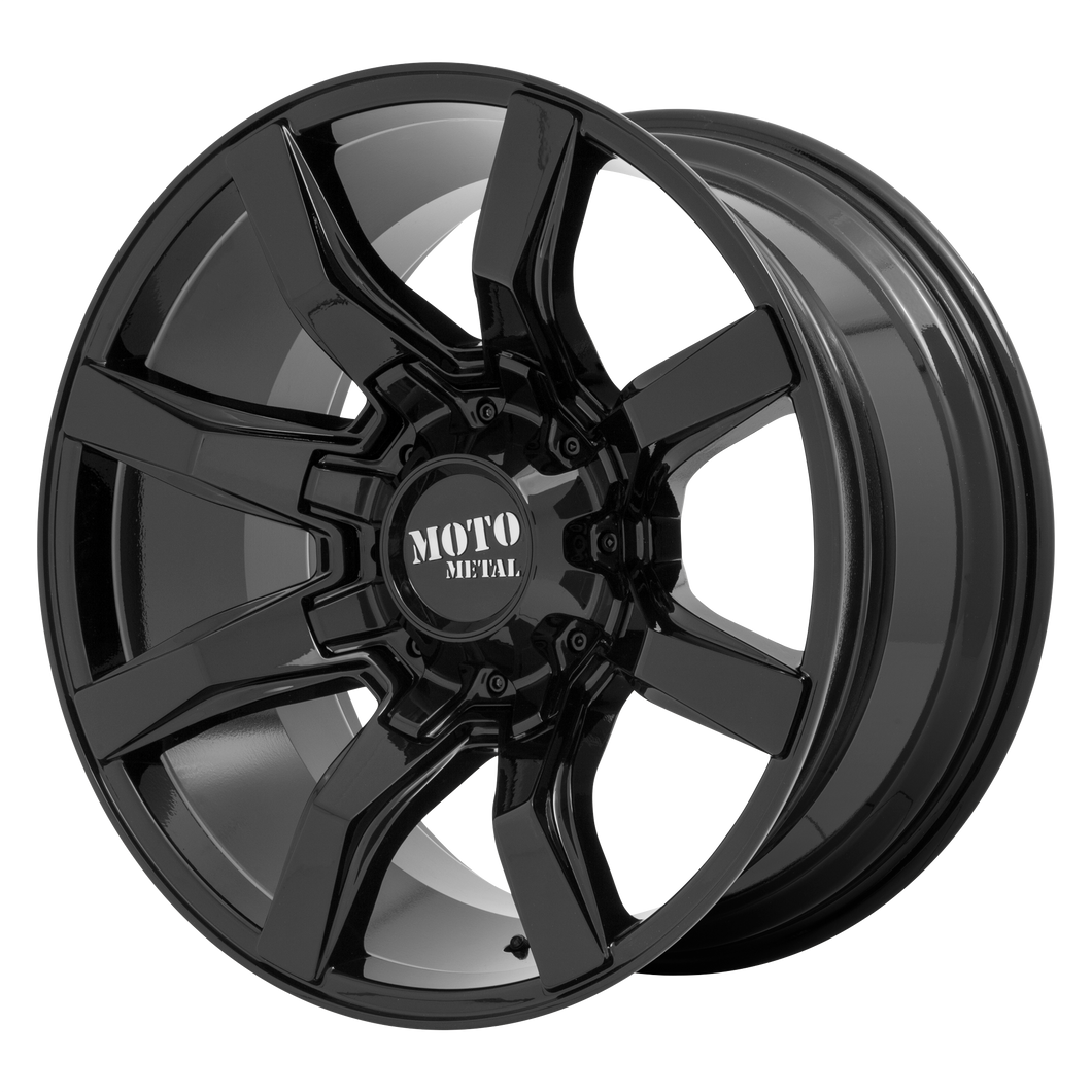 20x10 8x170 Moto Metal Offroad Wheels MO804 Spider Gloss Black -18  offset  125.1  hub