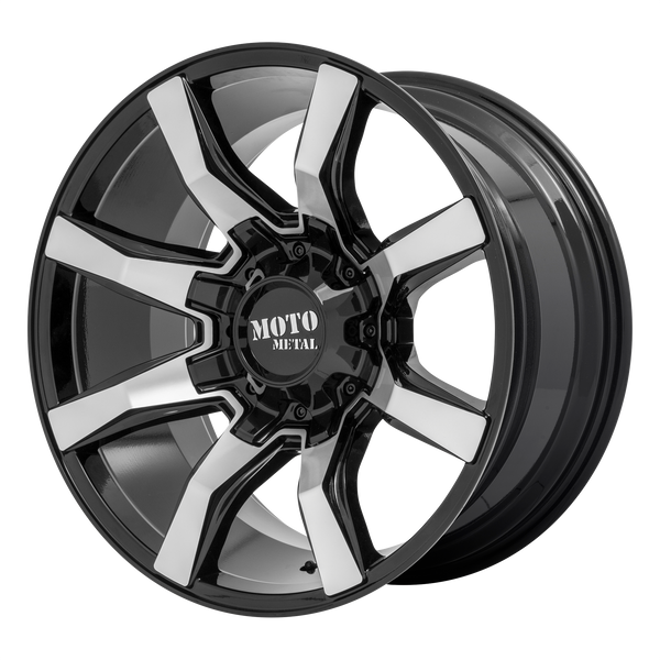 20x10 8x165.1 Moto Metal Offroad Wheels MO804 Spider Gloss Black Machined -18  offset  125.1  hub