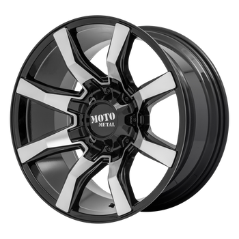 20x10 8x165.1 Moto Metal Offroad Wheels MO804 Spider Gloss Black Machined -18  offset  125.1  hub