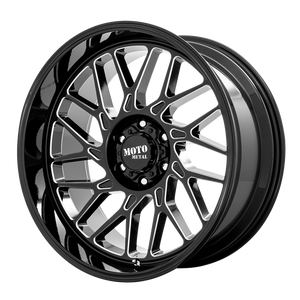 20x10 8x170 Moto Metal Offroad Wheels MO805 Gloss Black Milled -18  offset  125.1  hub