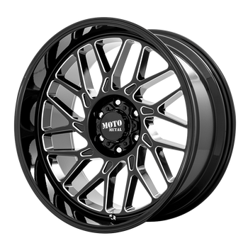 20x10 8x170 Moto Metal Offroad Wheels MO805 Gloss Black Milled -18  offset  125.1  hub