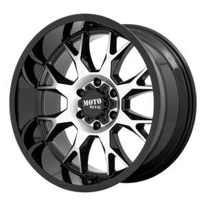 20x10 5x127 Moto Metal Offroad Wheels MO806 Gloss Black Machined -18  offset  71.5  hub