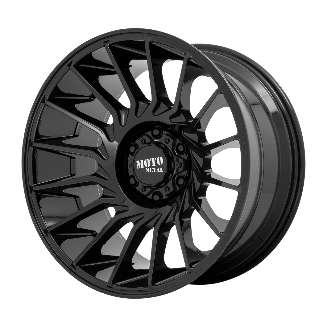 20x10 8x180 Moto Metal Offroad Wheels MO807 Gloss Black -18  offset  124.2  hub